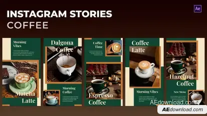 Coffee Instagram Stories Product Promo template preview