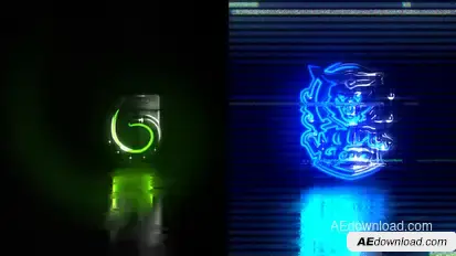 Color Glitch Logo Reveal Logo Stings template preview