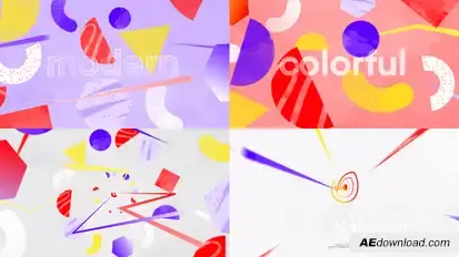 Color Shape Logo Reveals Logo Stings template preview