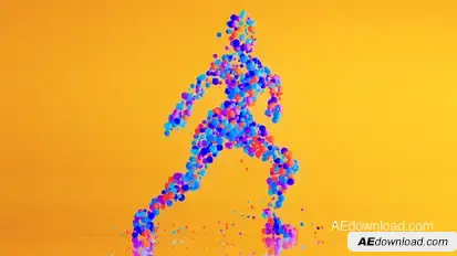 Colorful Dance Animation Logo Stings template preview