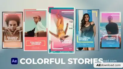 Colorful Stories for After Effects Elements template preview