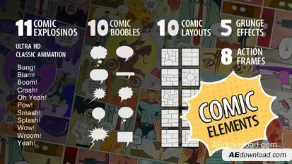 Comic Elements Elements template preview