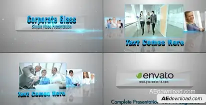 Corporate Presentation Video Displays template preview