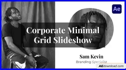 Corporate Minimal Grid Slideshow Openers template preview