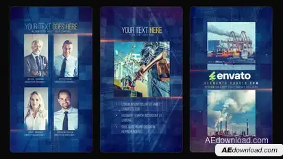 Corporate Presentation Vertical Slideshow Openers template preview