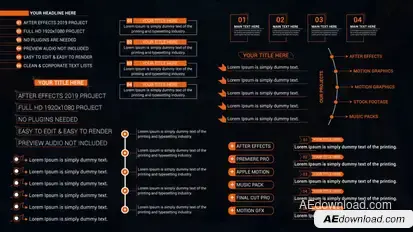 Corporate Text Lists Titles template preview