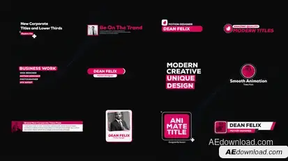 Corporate Titles Pack Titles template preview