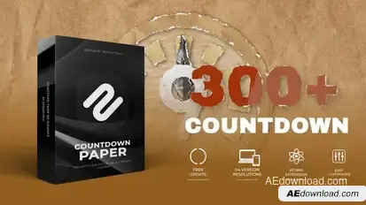 Countdown Paper Elements template preview