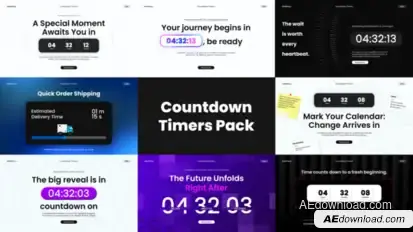 Countdown Timer Pack Logo Stings template preview