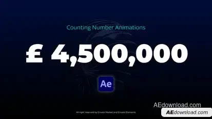 Counting Number Animations Infographics template preview