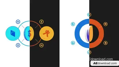 Crypto Coin Logo Reveal 4 Logo Stings template preview