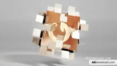 Cube Unfolding Logo Reveals Logo Stings template preview