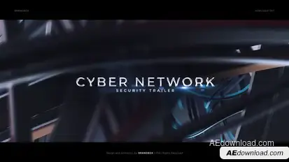 Cyber Network Security Trailer Video Displays template preview