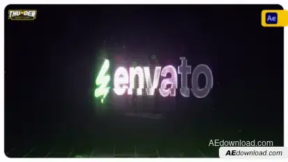 Cybernetic Glow Logo Reveal Logo Stings template preview