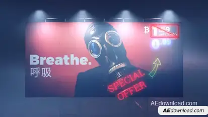 Cyberpunk Billboard Video Displays template preview