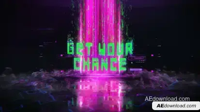 Cyberpunk Glitch Intro Titles template preview