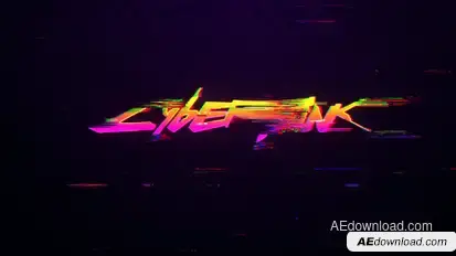 Cyberpunk Glitch Logo Logo Stings template preview