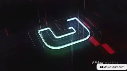 Cyberpunk Logo Animation Video Displays template preview