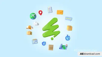 Delivery 3D Logo Logo Stings template preview