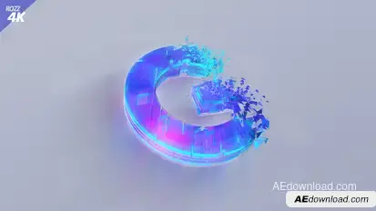 Digital 3D Wipe Logo Logo Stings template preview