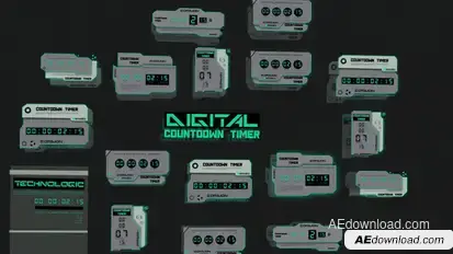 Digital Countdown Elements template preview