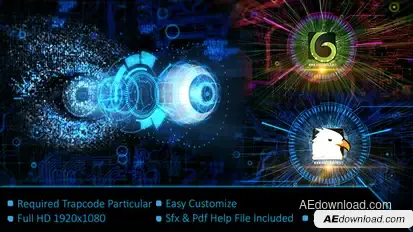 Digital Eye Scan Reveal Logo Logo Stings template preview