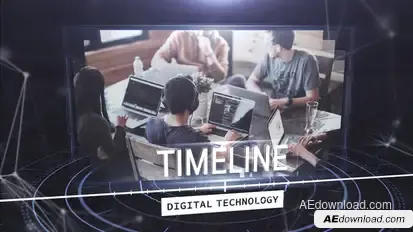 Digital Techonology Timeline Video Displays template preview