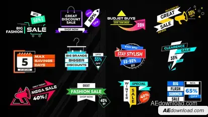 Discounts Badges Titles template preview