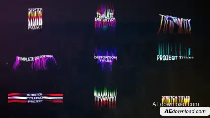 Distortion Titles Titles template preview