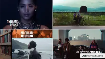 Dynamic Glitch Reel Video Displays template preview