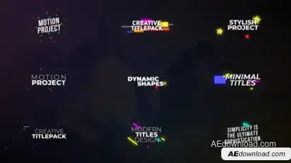 Dynamic Shapes Titles Titles template preview