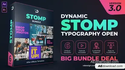 Dynamic Stomp Typography Open 3.0 Openers template preview