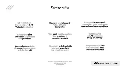 Dynamic Typography Titles template preview