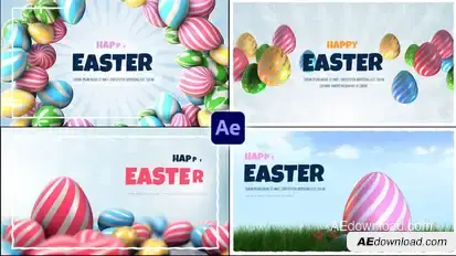 Easter Greetings Pack Easter template preview