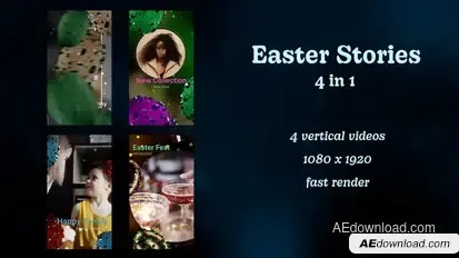 Easter Stories  - 4 In 1 Easter template preview
