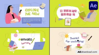 Education Explainers for After Effects Titles template preview