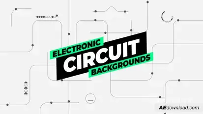 Electronic Circuit Backgrounds Elements template preview