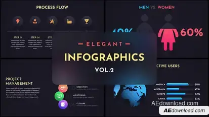 Elegant Infographics Vol.2 Infographics template preview