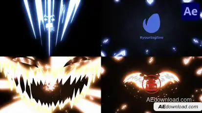 Energy Monster Logo for After Effects Logo Stings template preview