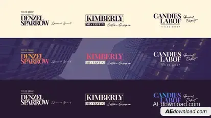Fashion Lower Thirds Elements template preview