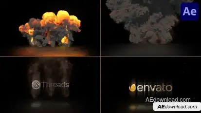 Fast Explosions Logo Reveal for After Effects Logo Stings template preview