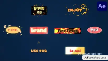 Fire Titles for After Effects Titles template preview