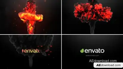 Fire With Smoke Collision Logo Reveal Logo Stings template preview