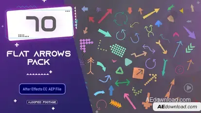Flat Arrows Pack Infographics template preview