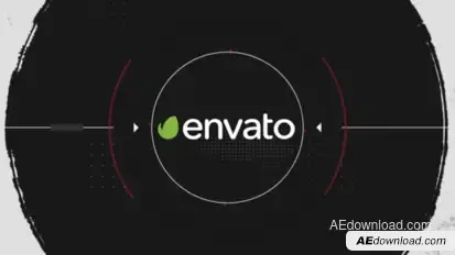 Flat Glitch Intro Logo Stings template preview