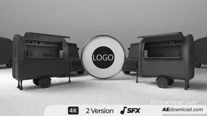 Food Truck Intro Logo Stings template preview
