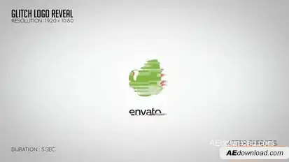 Glitch Logo Reveal Logo Stings template preview