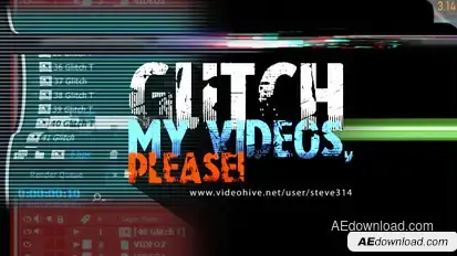 Glitch My Videos Please! Elements template preview