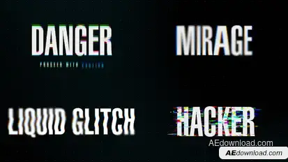Glitch Titles Titles template preview