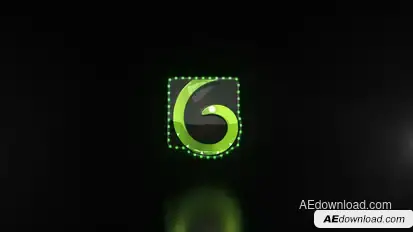 Glitchy Neon Logo Reveal Logo Stings template preview
